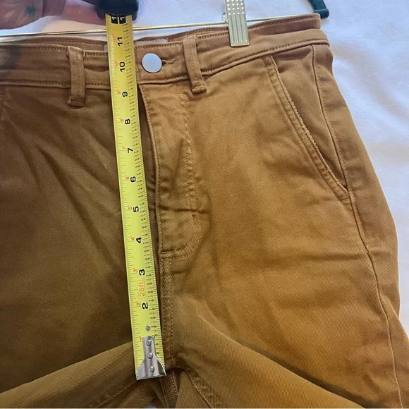 Everlane The Slim Leg Crop Pants Regular Mustard Women’s Size 2 - Picture 7 of 11